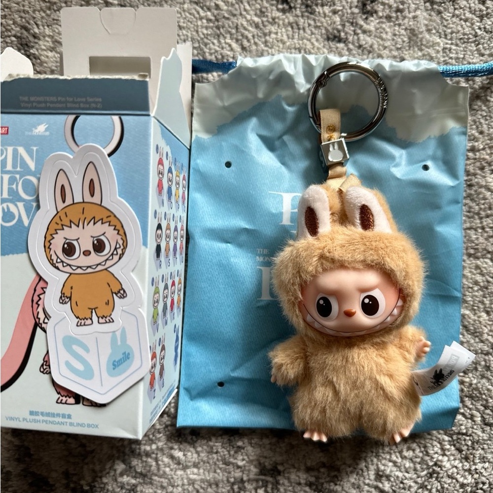 POP MART Labubu Pin for Love Plush Pendant – Opened “S” – 100% Authentic